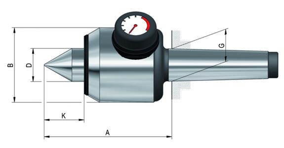 Synchronously running automatic punch tip, tip angle 60° AC 500 size 504/MK 4