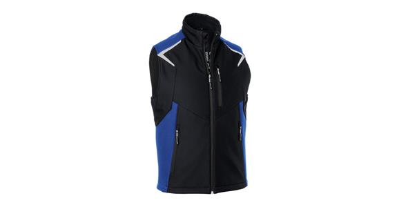 Softshell vest BODYFORCE black/cornflower blue size M