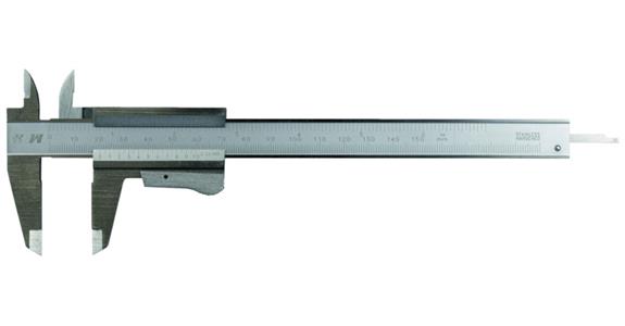 Stainless precision pocket vernier callipers 0-150 mm w. torque clamping