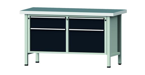 ANKE Stół warszt., mod. 205 V, panel z powł. jedn. 2800x700x850mm RAL 7035/7016