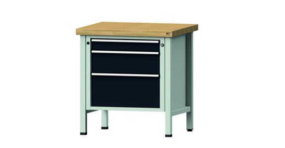 Cabinet workbench BSP 800x700x850 mm 3 drawers 90/180/270 mm RAL7035/7016