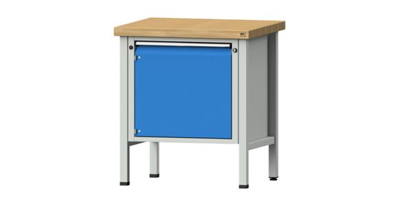 ANKE Stół warszt. 12 V, buk lity, nośn. 1500 kg, 800x700x900 mm RAL 7035