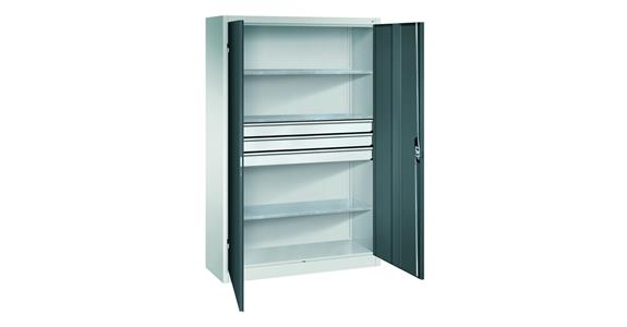Large tool cabinet 1950X1200X400 RAL7035/7016, drawer block, centre