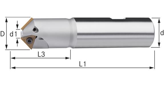 ATORN Frez do sfazowań do pł. wieloostrz., 45 stopni, średnica 32,5 x 100 mm