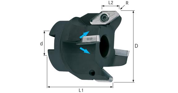 ATORN Głowica frezarska kątowa do VCGT220530 52,0 mm T=3