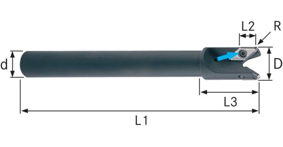 ATORN Frez trzpieniowy do VPGT160412 25,0 mm, chwyt D=20,0 mm, T=2