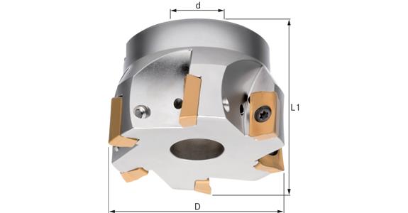 ATORN Głowica frez. kąt. 90 st. do APKT/APHT16, śr. 200,0 mm, wewn. chłodz. T=13