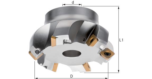 ATORN Głowice frezarskie, 45 stopni 63,0 mm T=6