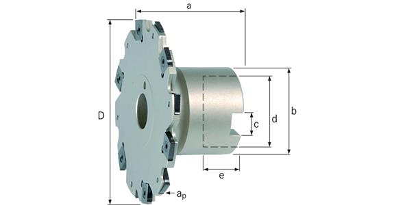 ATORN Frez tar. z pł. wiel. T= 6, 63,0 mm, kołn., do pł. wieloostrz. SNHX1103T