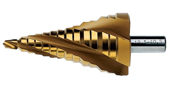 ATORN wiertło stopniowe HSS TiN, rowek spiralny, 10,5 mm-40,5 mm, typu E 3 S