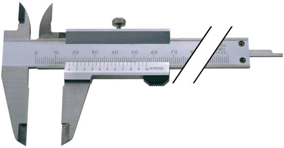 Suwmiarka noniuszowa ATORN INOX 150 mm ze śrubą ustalającą i płaskim prętem głębokościomierza