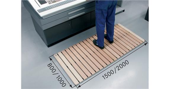ATORN drewniana kratka zabezpieczająca podłogowa, 1500 x 800 mm, 3-stronna