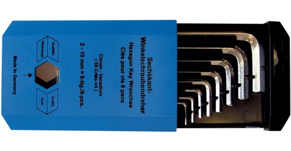 ATORN zestaw wkrętaków sześciokątnych, 8 szt., 2-10 mm, długich, w pudełku