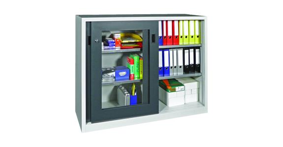 Szaf. z drzw. przes., drzwi z wziern. W 1200 x S 1500 x G 500 mm RAL 7035/7016