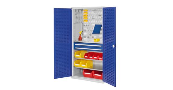Cabinet with slotted panel door MOD.1 7035/5010