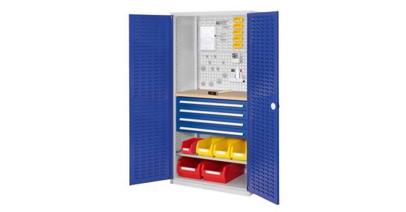 Cabinet with slotted panel door MOD.3 7035/5010