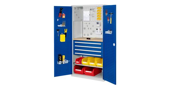 Cabinet with perforated panel door, MOD.3, 7035/5010
