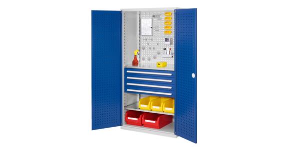 Cabinet with perforated panel door, MOD.4, 7035/5010