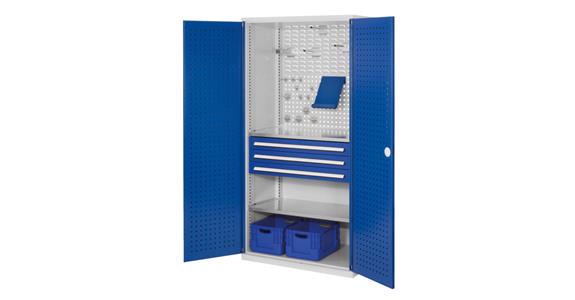 Cabinet with perforated panel door, MOD.5, 7035/5010