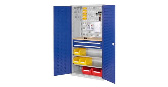 Cabinet with perforated panel door, MOD.6, 7035/5010