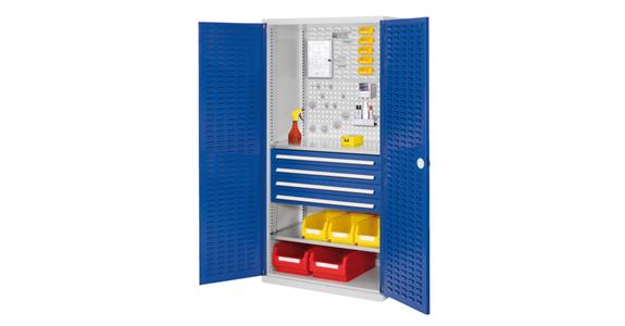 Cabinet with slotted panel door MOD.4 7035/5010