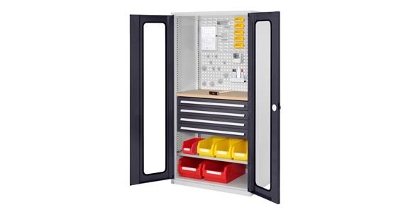 Cabinet with viewing window door MOD.3 7035/7016