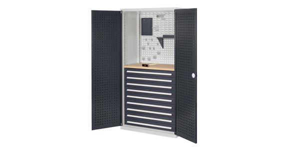 Cabinet with perforated panel door, MOD.7, 7035/7016