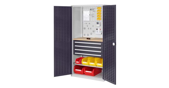 Cabinet with slotted panel door MOD.3 7035/7016