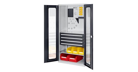 Cabinet with viewing window door MOD.4 7035/7016