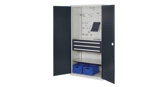 Cabinet with perforated panel door, MOD.5, 7035/7016