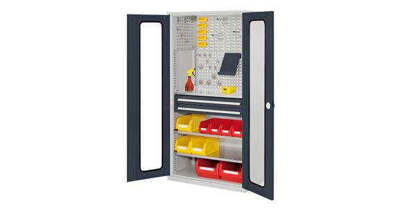 Cabinet with viewing window door MOD.1 7035/7016