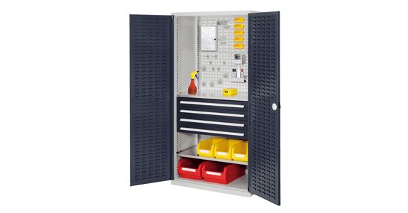 Cabinet with slotted panel door MOD.4 7035/7016