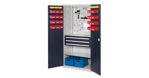 Cabinet with slotted panel door MOD.5 7035/7016