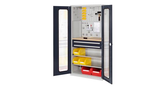 Cabinet with viewing window door MOD.6 7035/7016