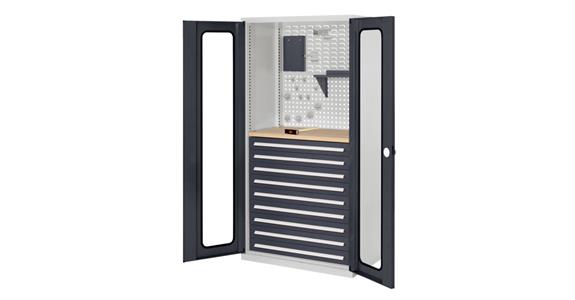 Cabinet with viewing window door MOD.7 7035/7016