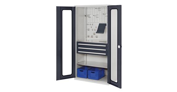 Cabinet with viewing window door MOD.5 7035/7016