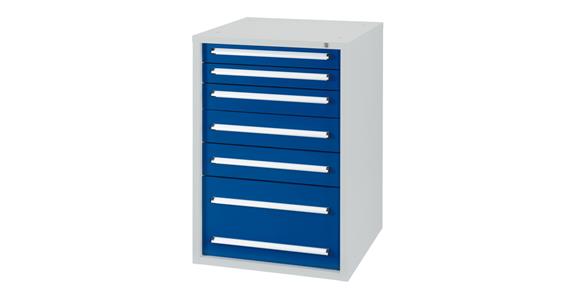 Drawer cabinet H1028XW722XD700mm 6 drawers RAL7035/5010