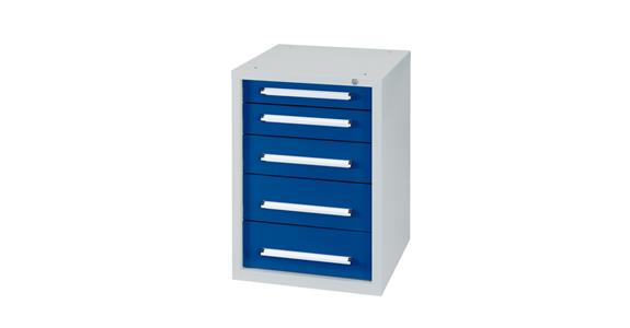 Undercounter cabinet W572 x D600 x H800 mm 5 drawers RAL7035/5010