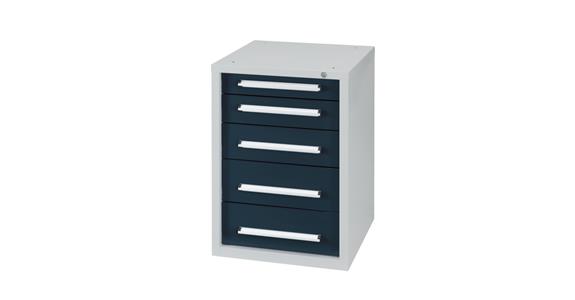 Undercounter cabinet W572 x D600 x H800 mm 5 drawers RAL7035/7016