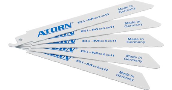 ATORN bimetalowy brzeszczot do pił szablastych 150 mm, gr. 1,0 mm, zęby faliste podziałka 1,0 mm