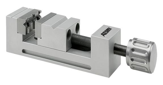 ATORN aluminiowe miniaturowe imadło 50x15x15 mm, szer. zac. 14 mm, głęb. zac. 8 mm