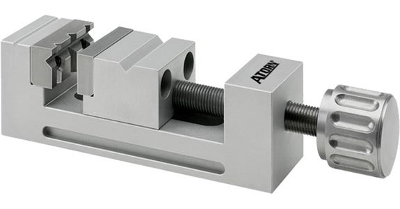 ATORN aluminiowe miniaturowe imadło 75x25x25 mm, szer. zac. 23 mm, głęb. zac. 15 mm