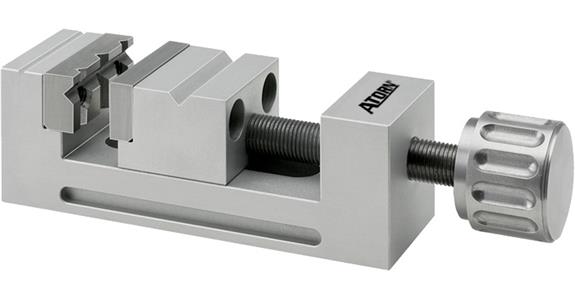 ATORN aluminiowe miniaturowe imadło 100x35x35 mm, szer. zac. 35 mm, gł. zac. 35 mm
