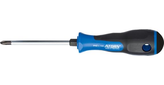 Wkrętak krzyżakowy ATORN PH 2 x 105 mm, z końcówką do pobijania