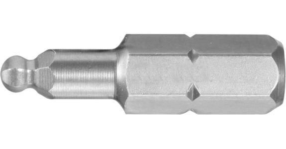 ATORN bit C6,3 gniazdo sześciokątne HEX, rozmiar 6,0 x 25 mm, z główką kulkową