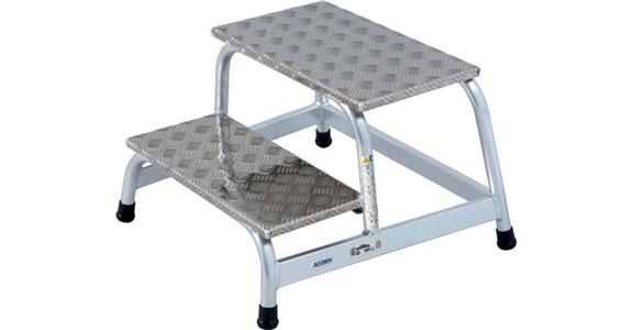 Drabinka ATORN, aluminium, 2 szczeble, wysokość pomostu 0,4 m