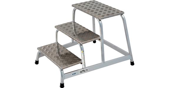 Drabinka ATORN, aluminium, 3 szczeble, wysokość pomostu 0,6 m