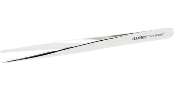 Pęseta ATORN, niklowana 140 mm, zaokrąglone końcówki