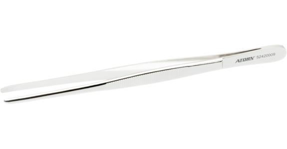 Pęseta ATORN, niklowana 180 mm, zaokrąglone końcówki