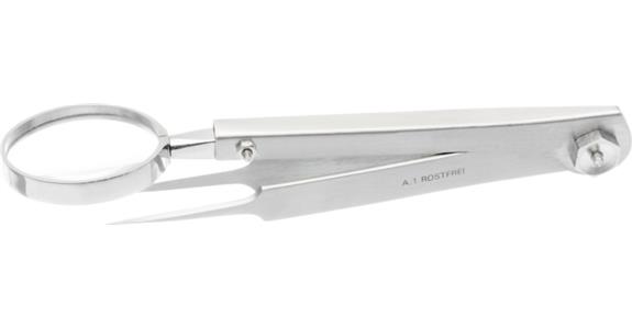 Pęseta ze szkłem powiększającym ATORN, 110 mm, niklowana